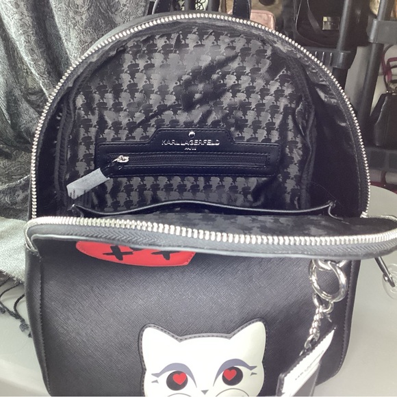 Karl Lagerfeld NWT Adele Patch backpack with a removable Karl keychain
